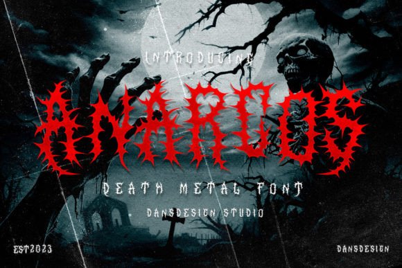 Anarcos: A Distinct Horror Metal Font for Web Design
