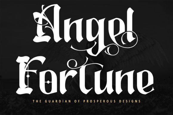 Angel Fortune: A Bold Blackletter Font for Elegant Handmade Branding