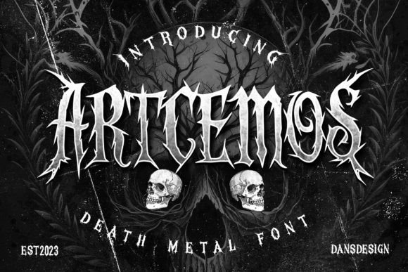 Artcemos: A Bold Blackletter Font for Editorial Design and Brand Identity