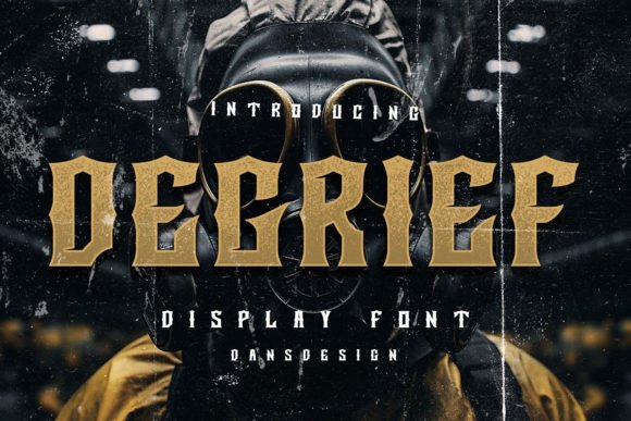 Degrief: A Vintage Horror Metal Display Font for Crafters