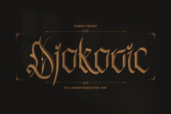 Djokovic: A Medieval-Inspired Blackletter Font for Vintage Branding and Digital Campaigns