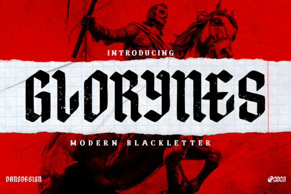Glorynes: The Horror Metal Blackletter Font for Campaigns
