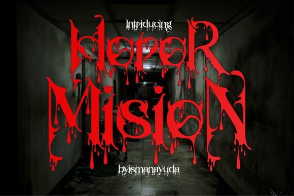 Horor Mision: A Spooky Blackletter Font for Halloween Branding