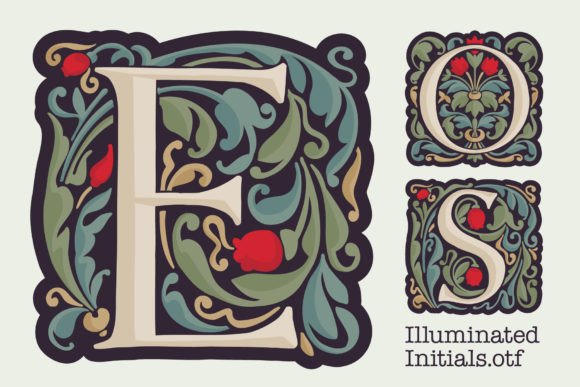 Illuminated Initials: A Gothic Blackletter Font for Crafters and Makers