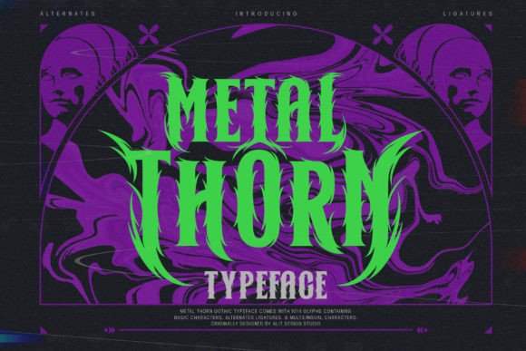 Metal Thorn: A Bold Blackletter Font for Modern Design