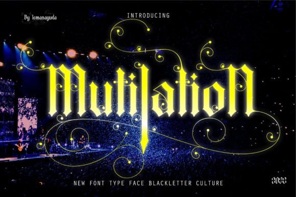 Mutilation: A Bold Blackletter Font for Handmade Business Designs