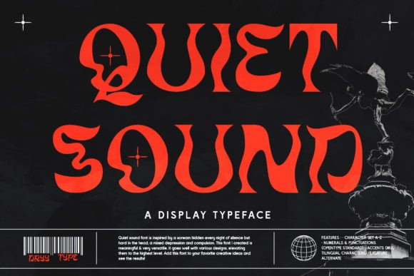 Quiet Sounds: A Bold Blackletter Font for Striking Brand Identities