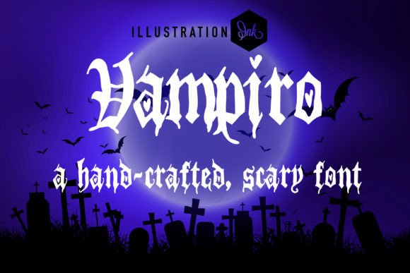 Vampiro Font: Elevate Your Brand with a Handcrafted Blackletter Typeface