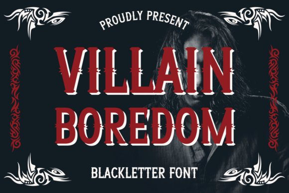 Villain Boredom Font: Dark Sophistication for Craft and Product Design