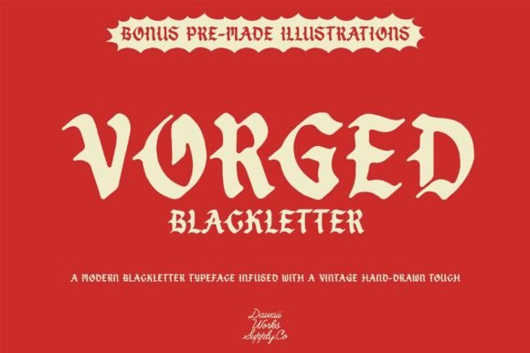 Vorged: A Vintage-Inspired Blackletter Font for Bold Brand Typography