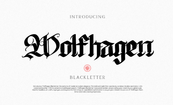 Wolfhagen: A Bold Blackletter Font for Crafters